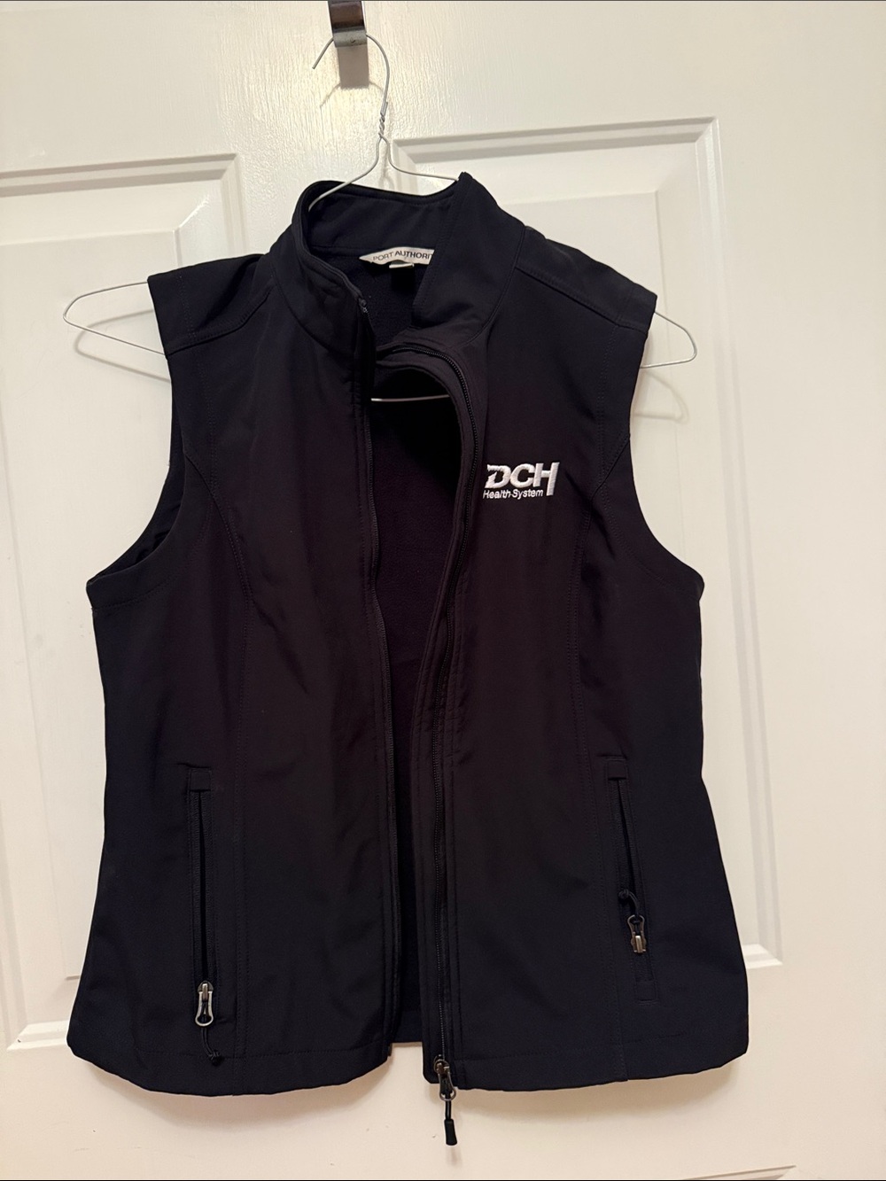 Black Softshell Vest water resistant-  fleece inside Women's small
